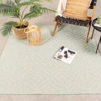 Square Outdoor Rug - Summer Retro Mint