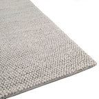 Wool floor rug to measure - New Loop Cream/White 815