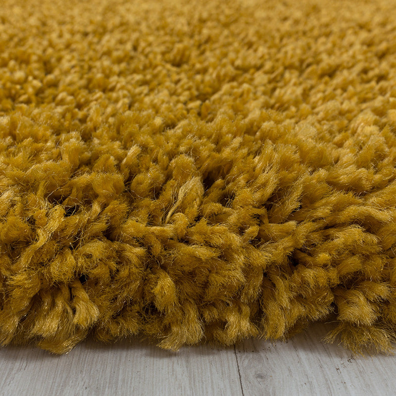 High-pile floor rug - Softy Ochre Yellow