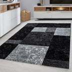 Modern floor rug - Tetris Black 1330