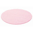 Round High-Pile Floor Rug - Life Pink