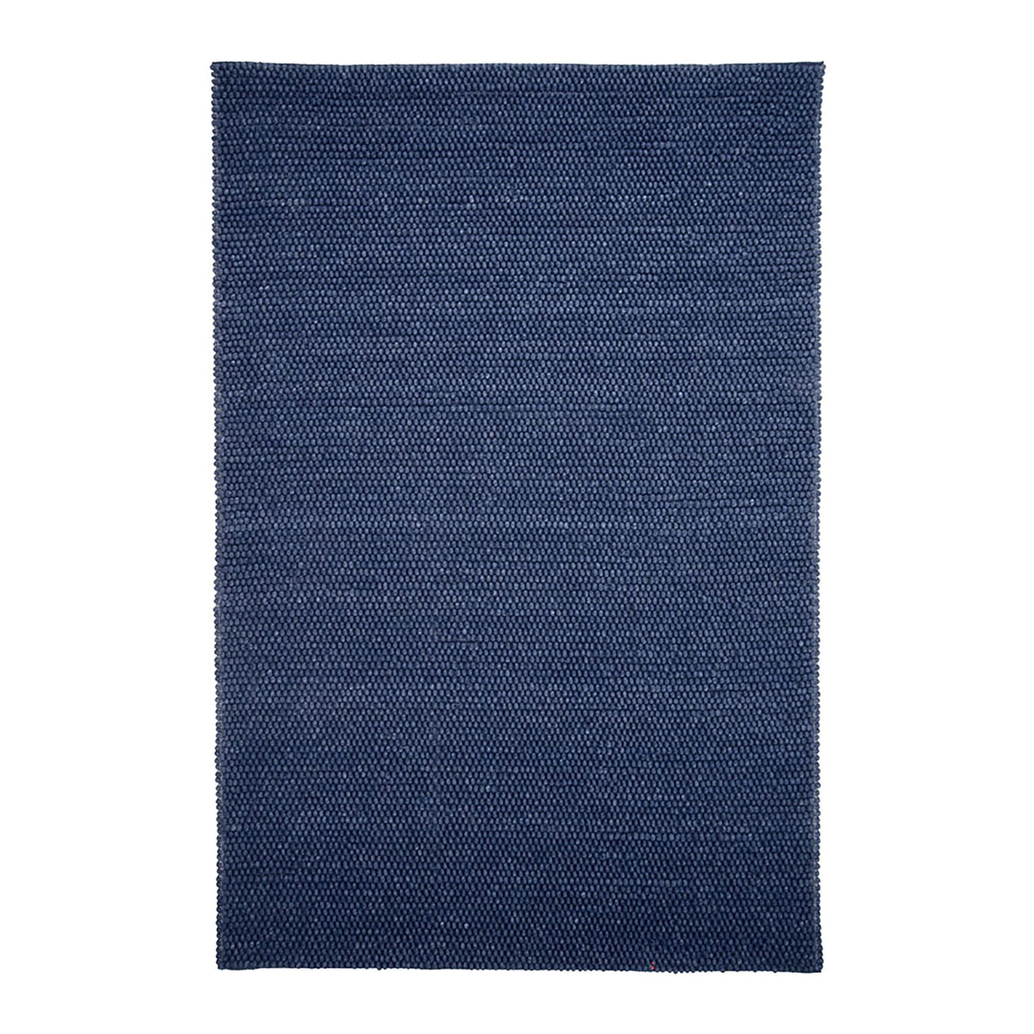 Wool floor rug to measure - New Loop Dark Blue 290