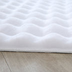 Soft high-pile floor rug - Ambrey 3D White