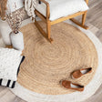 Jute Rug - Fair Round Natural/White