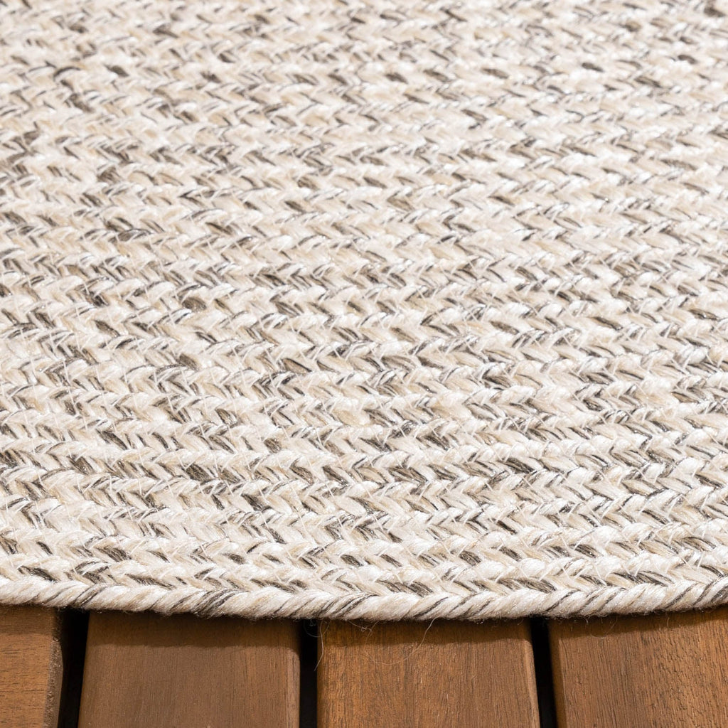 Round Jute Outdoor Rug - Bali White