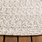Round Jute Outdoor Rug - Bali White