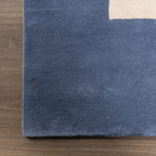 Wool Abstract Rug – Jules Cream/Blue