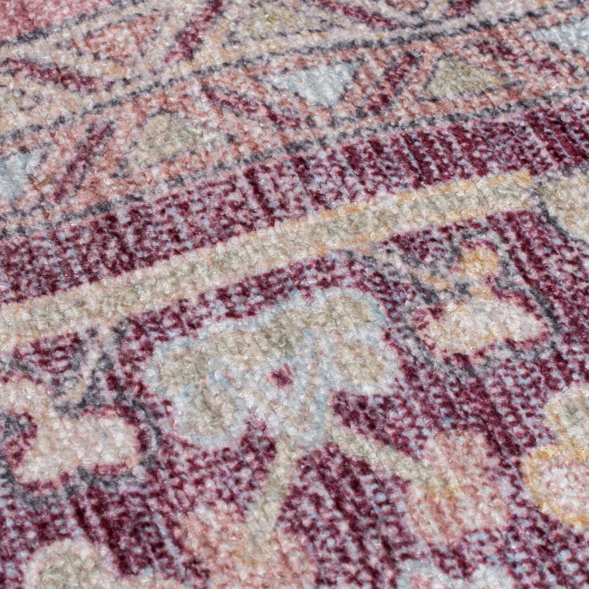 Washable floor rug - Reido Traditional Pink