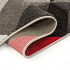 Modern floor rug - Hando Arora Grey/Red