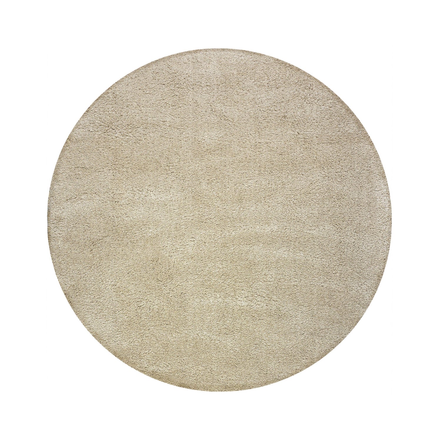 Round shaggy floor rug - Farenzo Beige