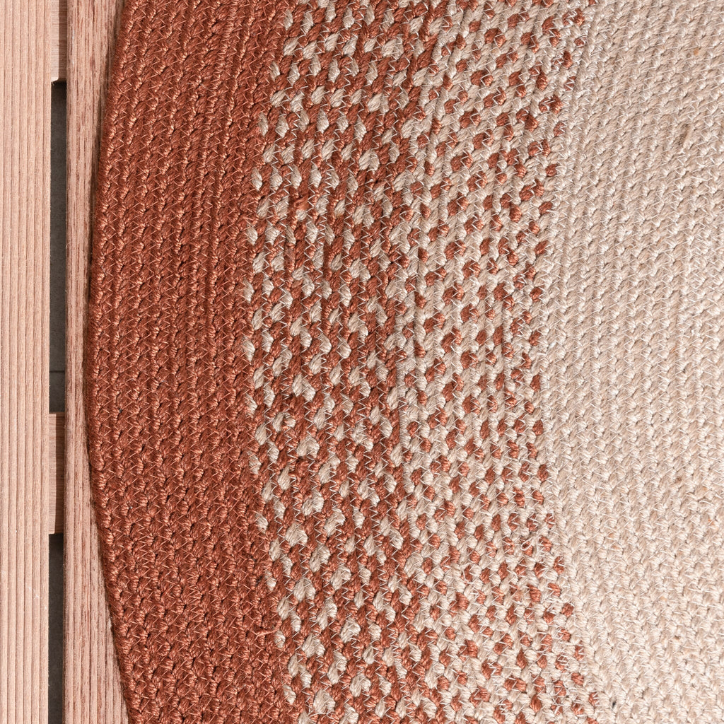 Round Indoor Outdoor Rug - Florence Terracotta