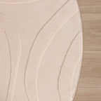 Round Scandinavian Rug - Charm Shapes Beige