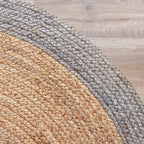 Jute Rug - Fair Round Natural/Grey