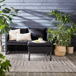 Modern Outdoor Rug - Liparo Salerno Grey