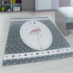 Children's Floor Rug - Amber Flamingo Pink