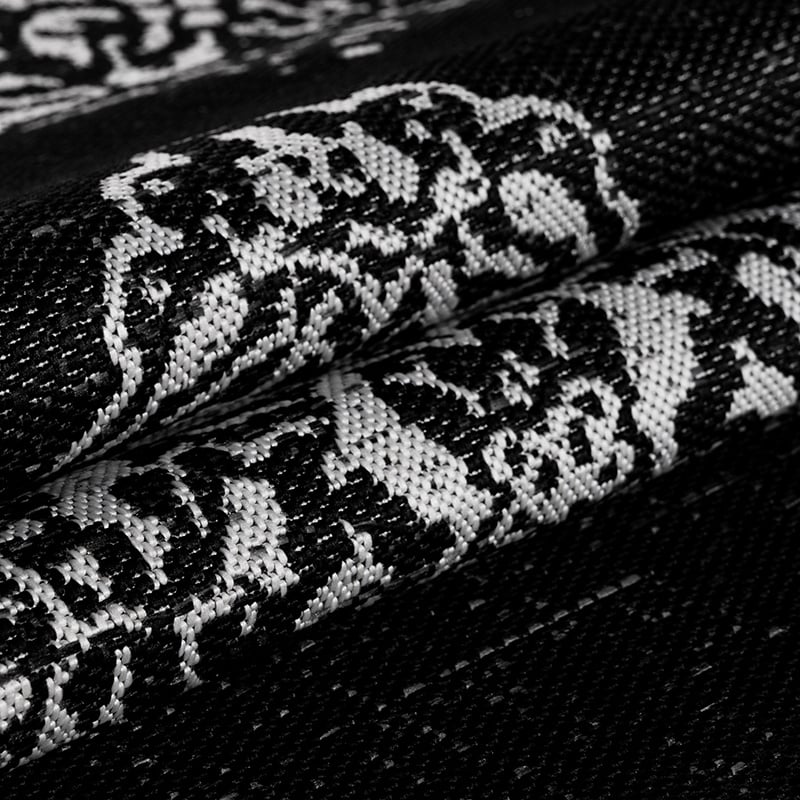 Vintage outdoor rug - Sunara Medallion Black