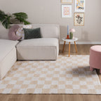 Retro Rug - Gambit Cream/White