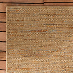Jute Outdoor Rug - Daisy Lines Multicolour