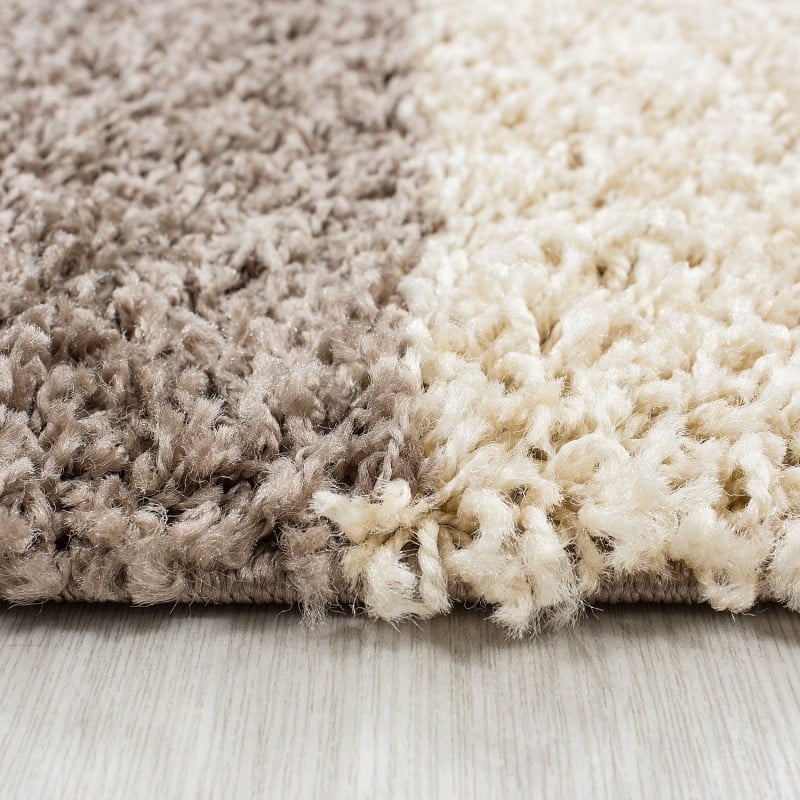 High Pile Floor Rug - Cube Mocha