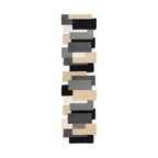 Abstract runner - Stracto Collage Black/Beige