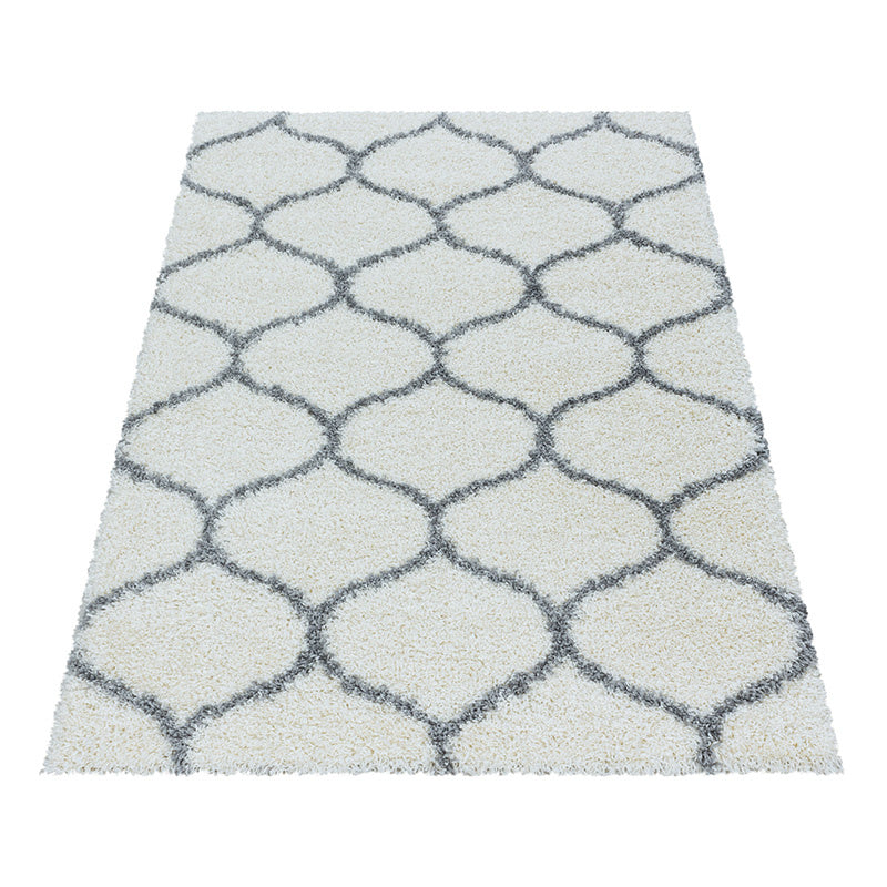 Berber Floor Rug - Agadir Circle Cream/Grey
