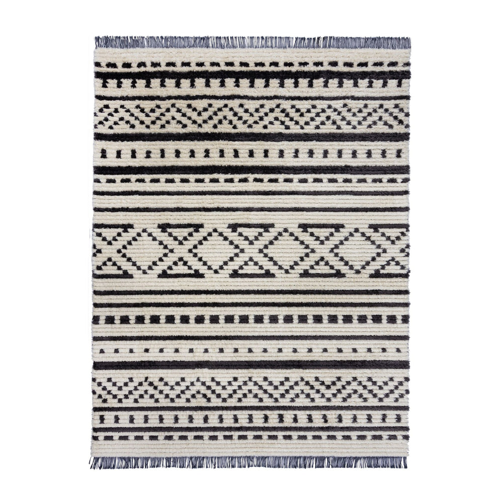 Aztec floor rug - Sabro Black/White