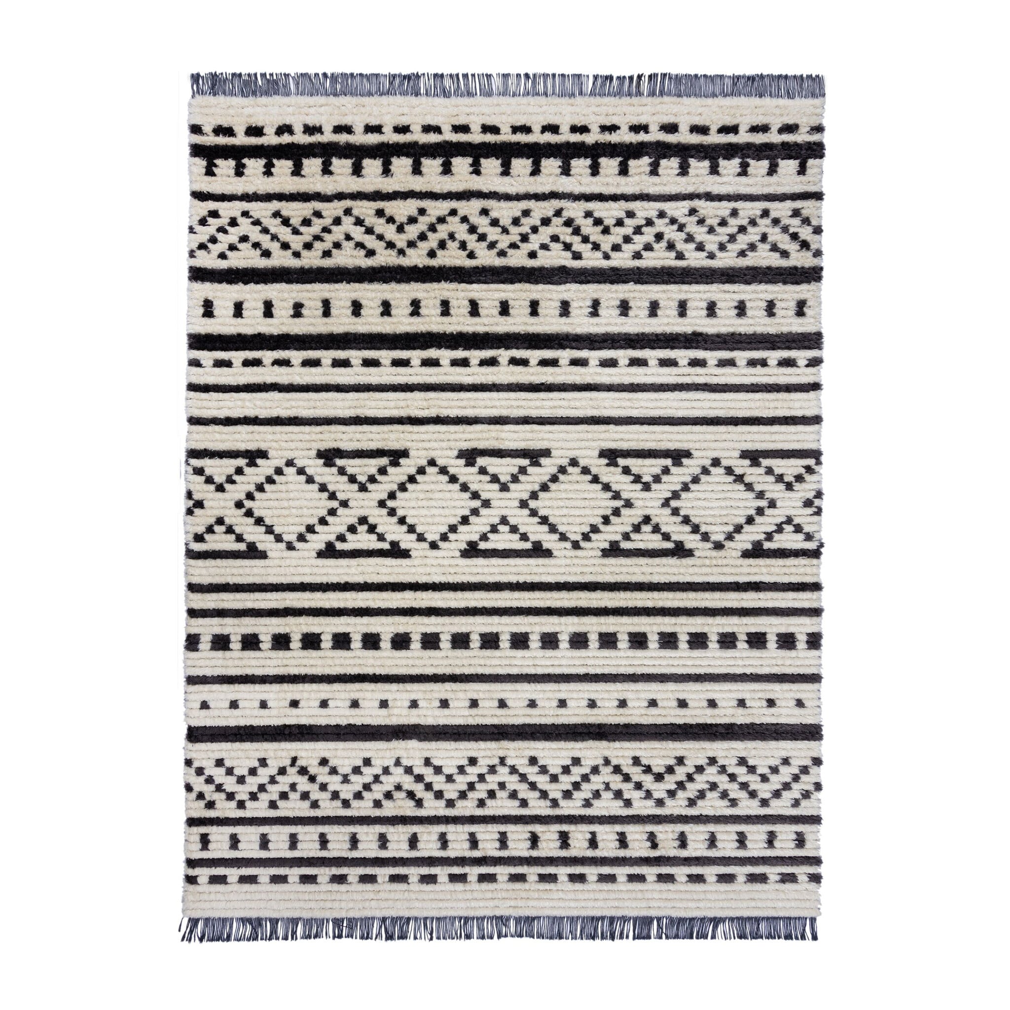Aztec floor rug - Sabro Black/White