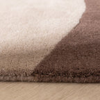 Wool Abstract Rug - Clarice Brown/Beige