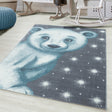 Children's floor rug - Bambi Bear Blue