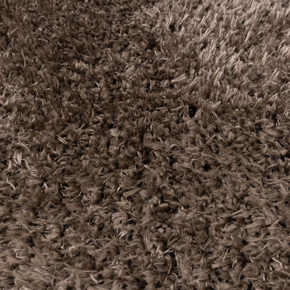 Round Shaggy Rug - Blaze Taupe