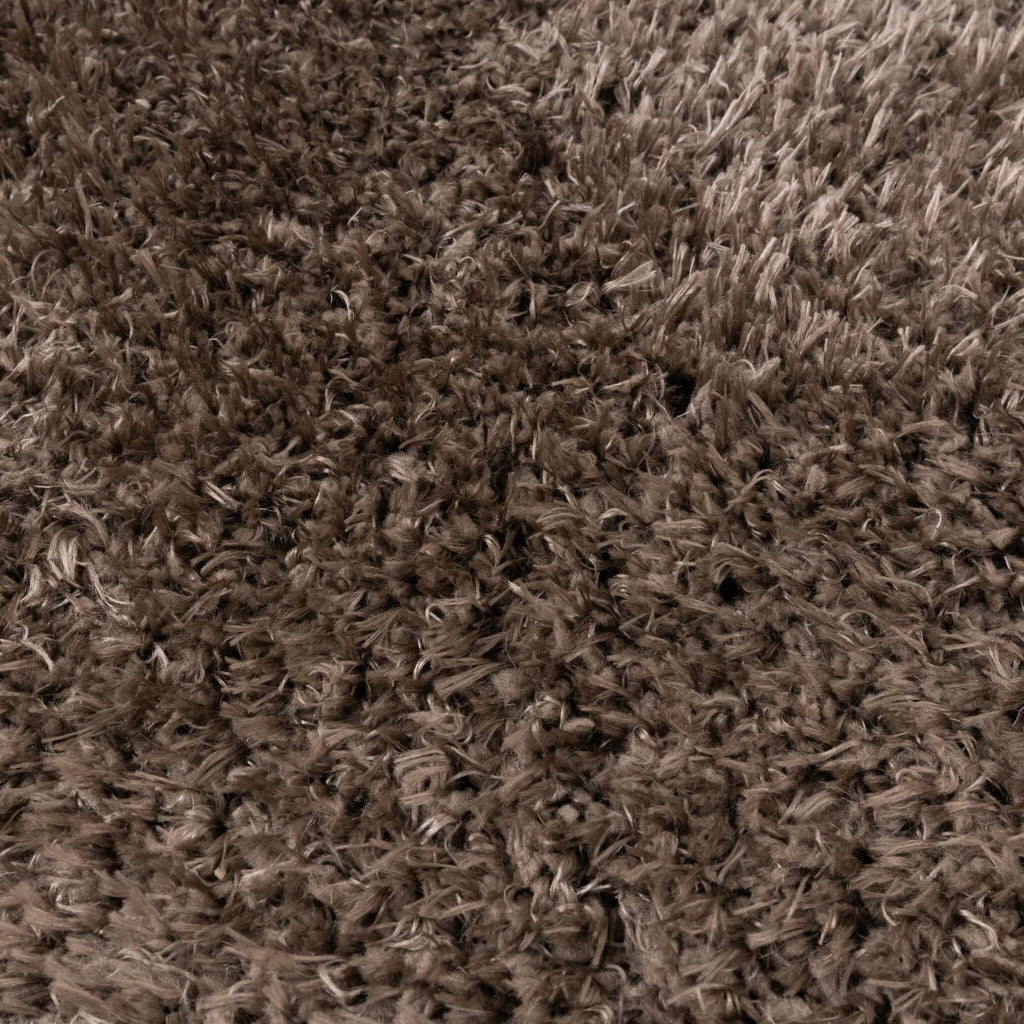 Round Shaggy Rug - Blaze Taupe