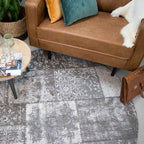 Round Patchwork Rug - Dreams Grey
