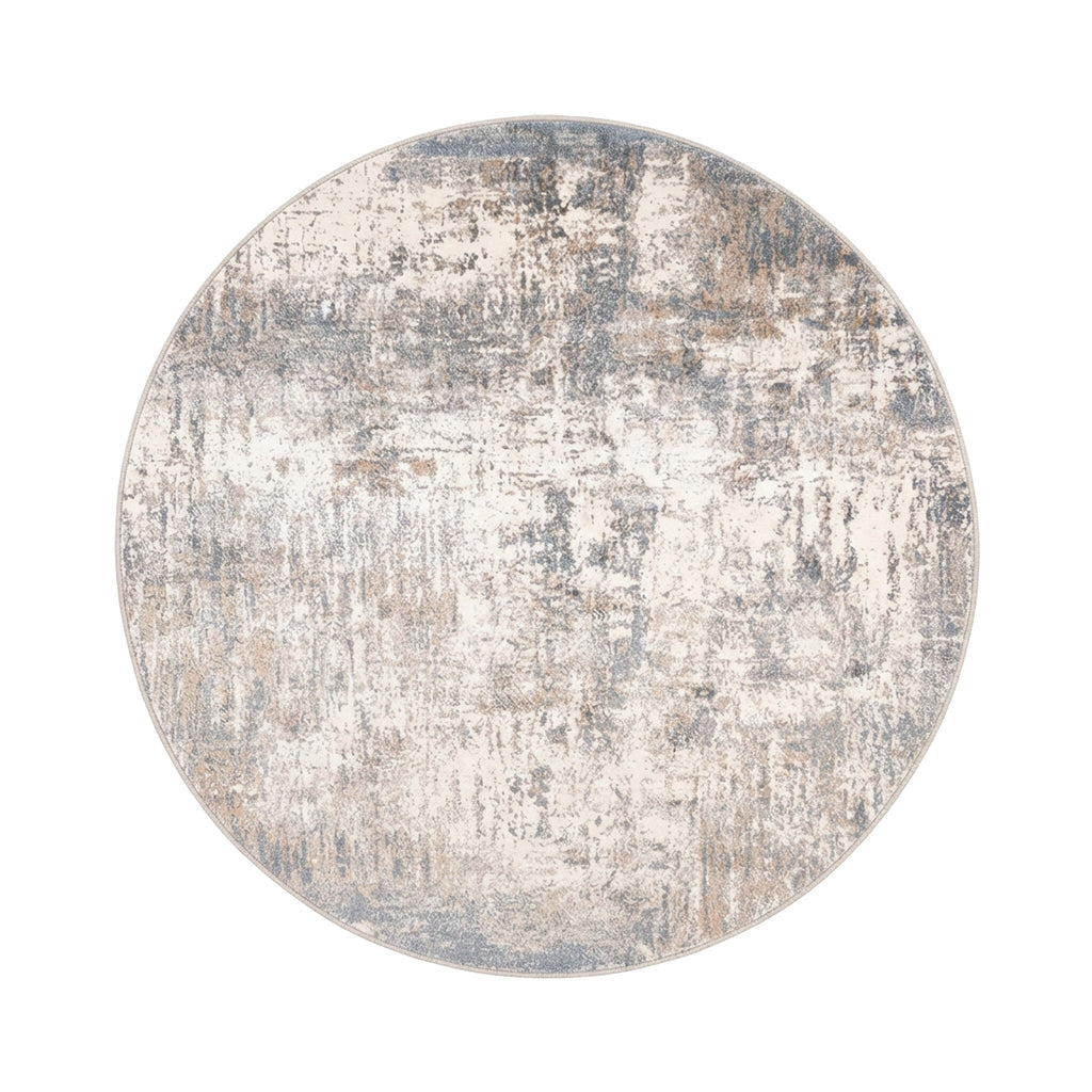 Round washable rug - Misha Grunge Cream/Grey