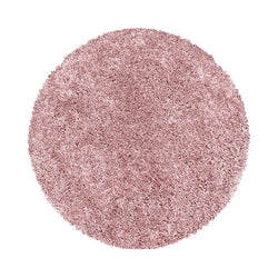 Round high-pile floor rug - Softy Pink