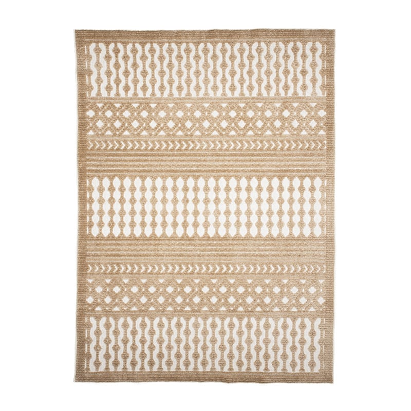 Washable Rug - Dunya Geo Beige/White
