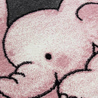 Round Children's floor rug - Anna Elephant Pink