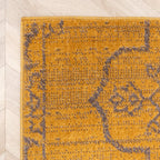 Patchwork Rug - Spring Ochre Yellow/Taupe