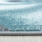 Round Children's Floor Rug - Bambi Bear Blue