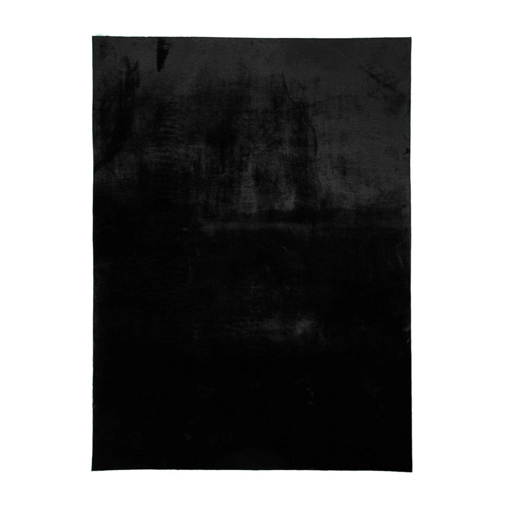Soft Low-Pile Rug - Cozy Black
