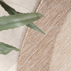 Round Indoor & Outdoor Rug - Sierra Border Beige/Cream