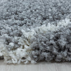 Round Berber Rug - Agadir Lines Grey/Cream