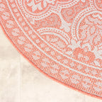 Round Outdoor Rug - Summer Oriental Pink