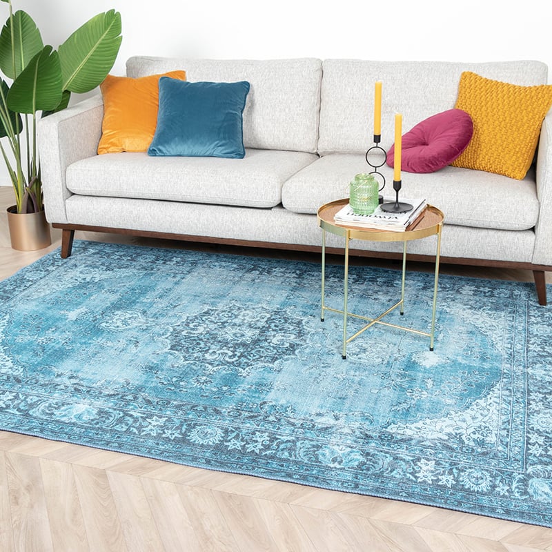 Vintage Rug - Estate Medallion Light Blue