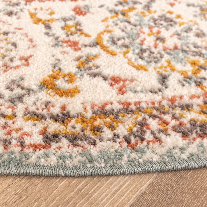 Round Vintage Rug - Thirza Medallion Light Blue/Multicolour