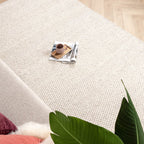 Wool Rug - Brilliant Cream/White