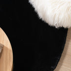 Round High Pile Rug - Comfy Supreme Black