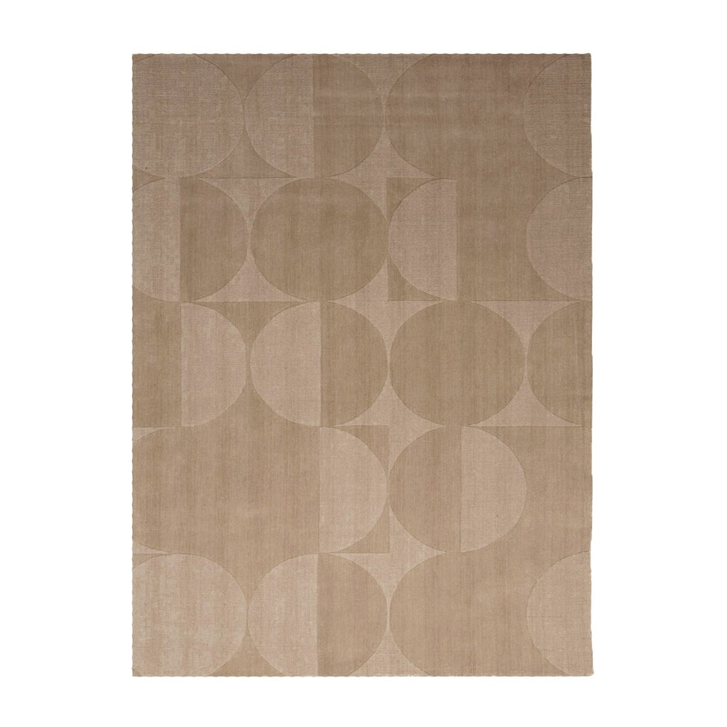 Wool Rug - Giselle Circles Beige