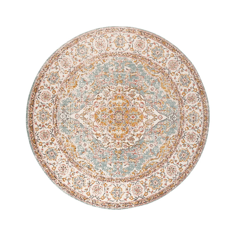 Round Vintage Rug - Thirza Medallion Light Blue/Multicolour