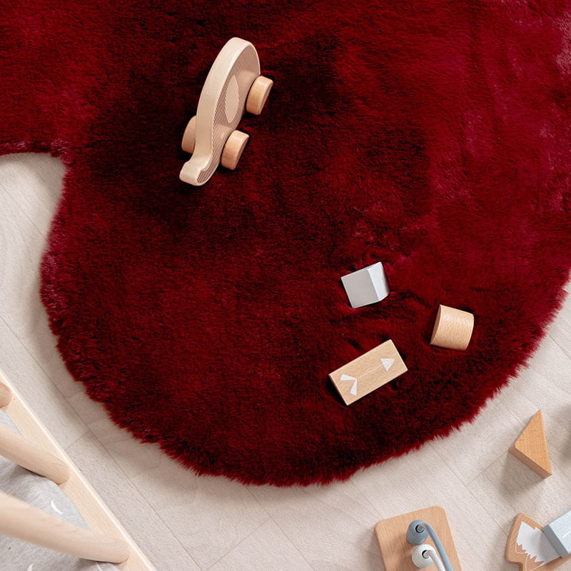 Kids Rug - Huggy Heart Red