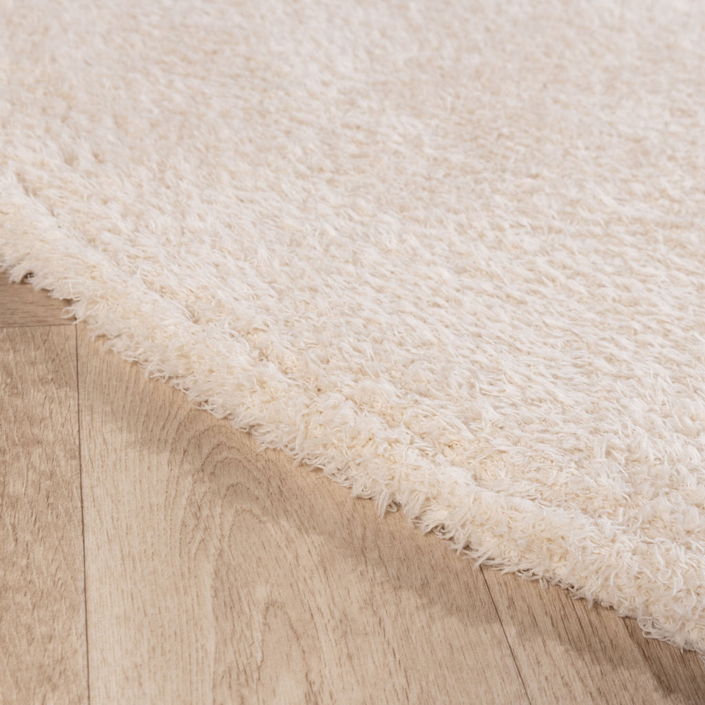 Soft round rug - Teddy Cream